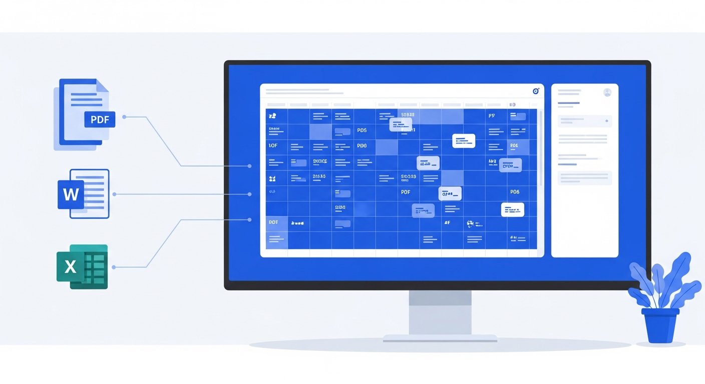 AI agent interface analyzing PDF, Word and Excel specification documents for manufacturing RFQ triage in Taiwan B2B context